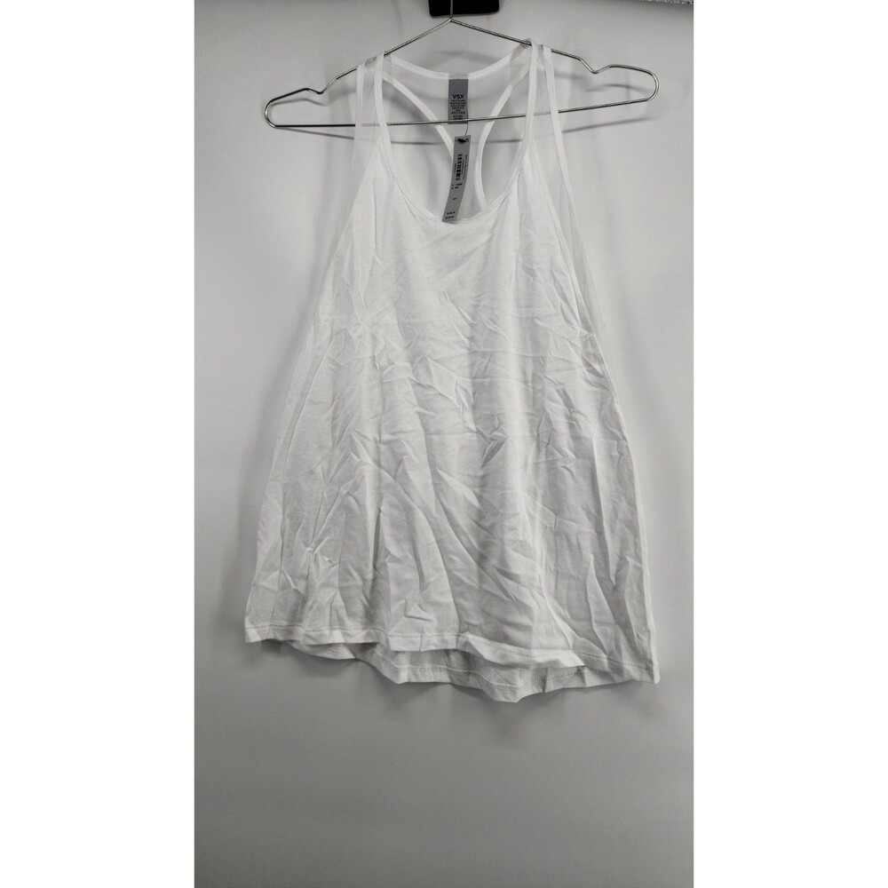 Victoria's Secret Small White Cotton Jersey Racerbackβ Tank Top NWT